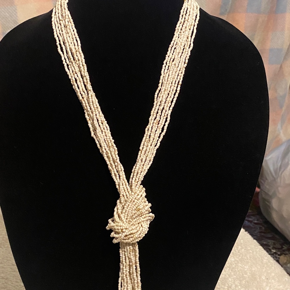 Chic Cream Beaded Necklace